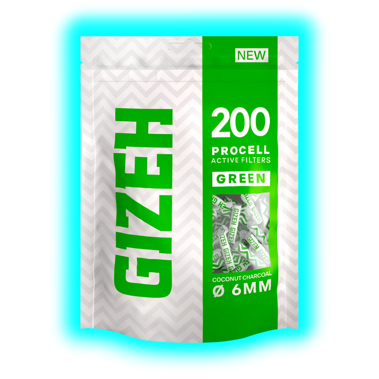 GIZEH ProCell Green 6mm 200pcs