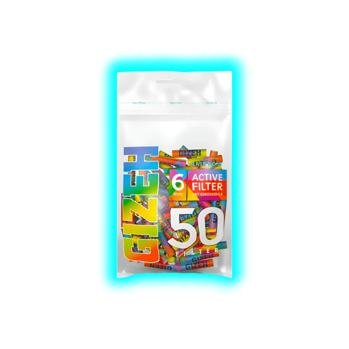 GIZEH Rainbow Active Filter 6mm 50pcs