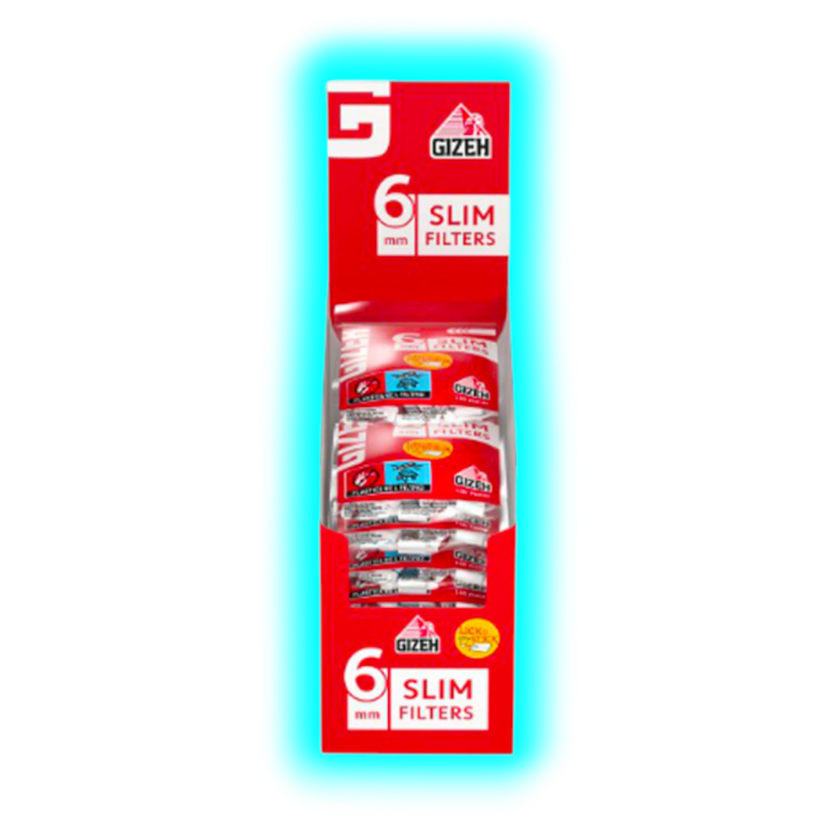 GIZEH Slim Filter 6mm Display 20 x 150pcs