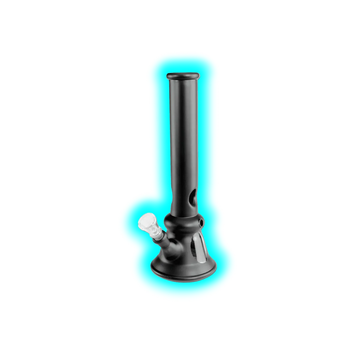 Glasbong Schwarz 30cm