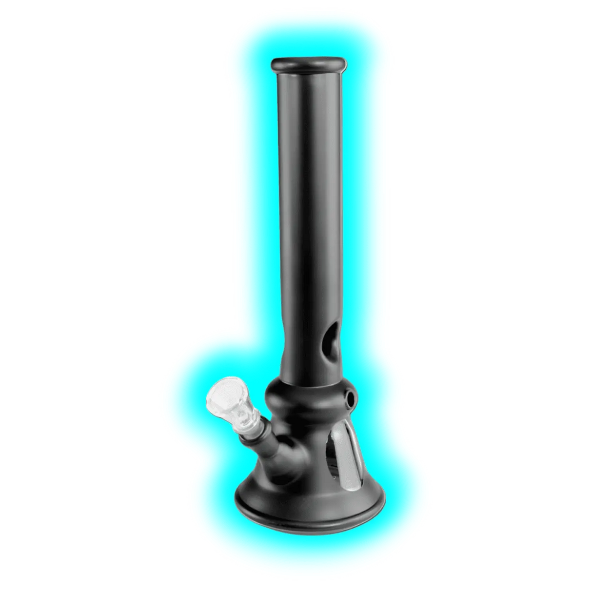 Glasbong Schwarz 30cm