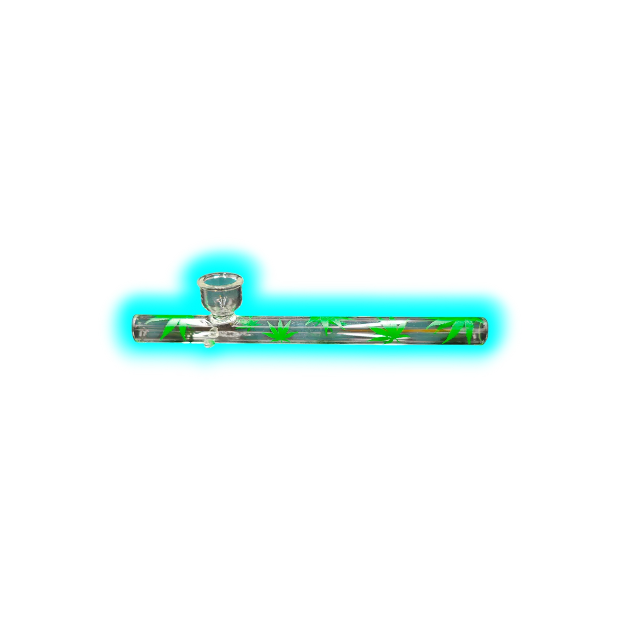 Glass Kawumm Clear with Cannabis Leaf 140mm