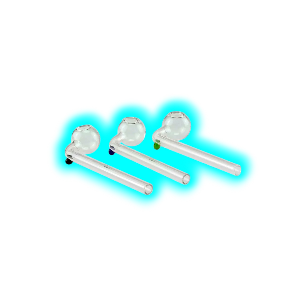 Glass Oil pipe curved 140mm