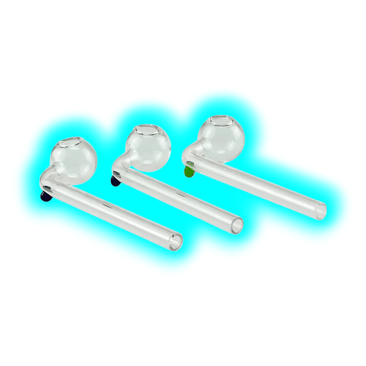 Glass Oil pipe curved 140mm