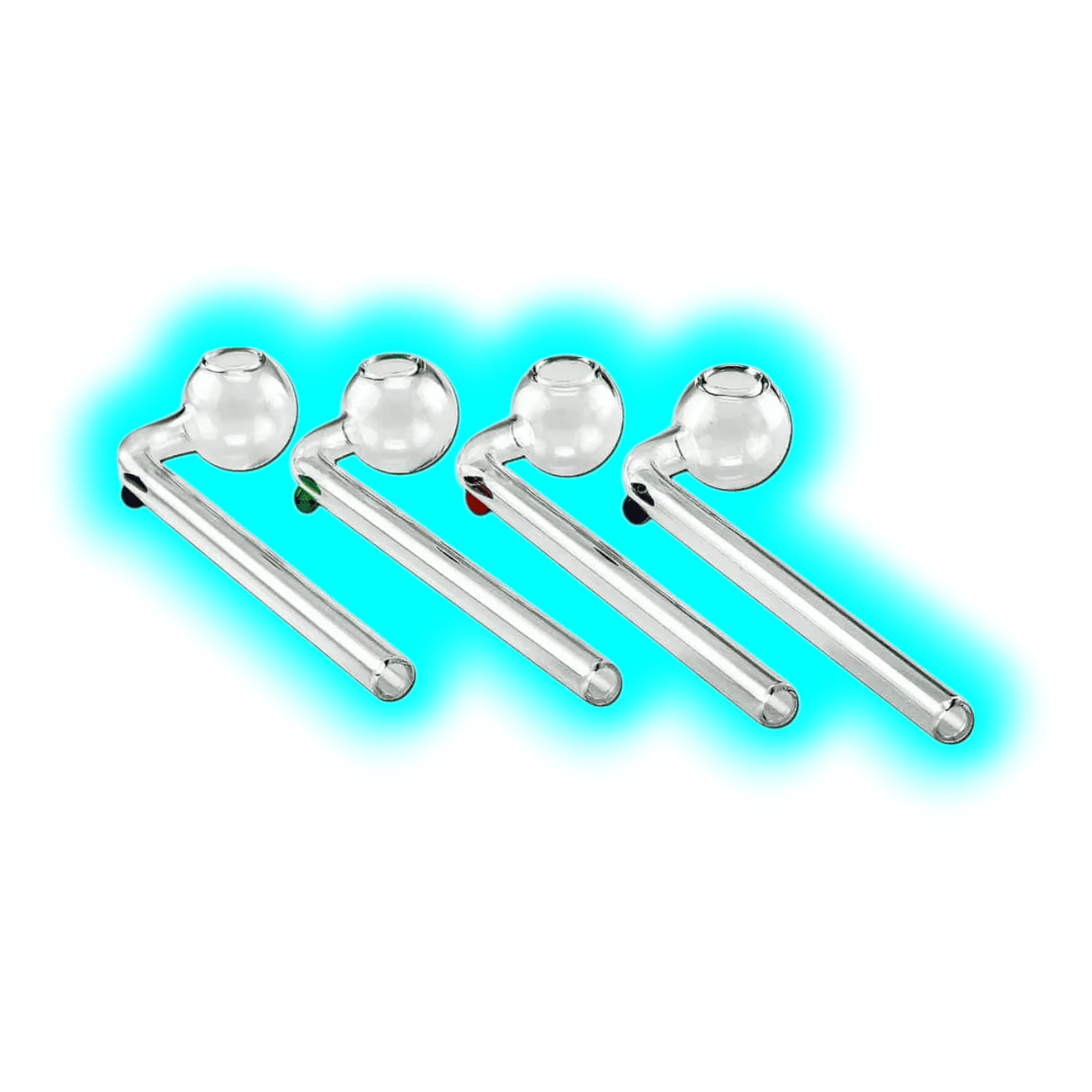 Glass Oil pipe curved 160mm