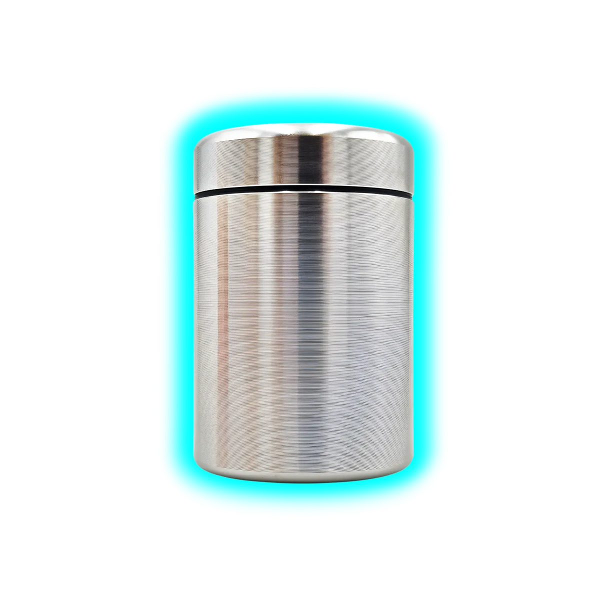 Glass Tip Bathcontainer Silver