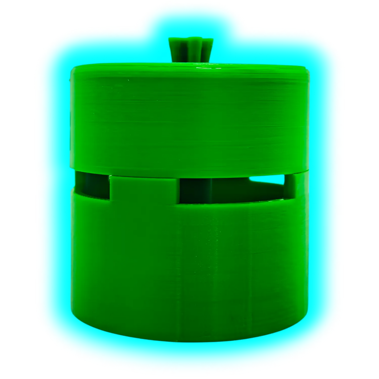 Glass Tip Bathcontainer Silver