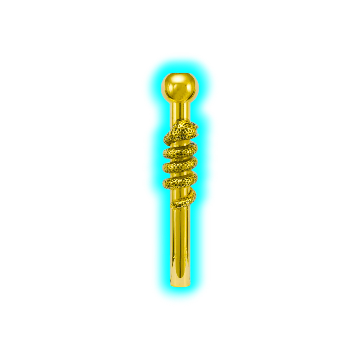 Gold Metal Sniffer Curled Snake 6cm