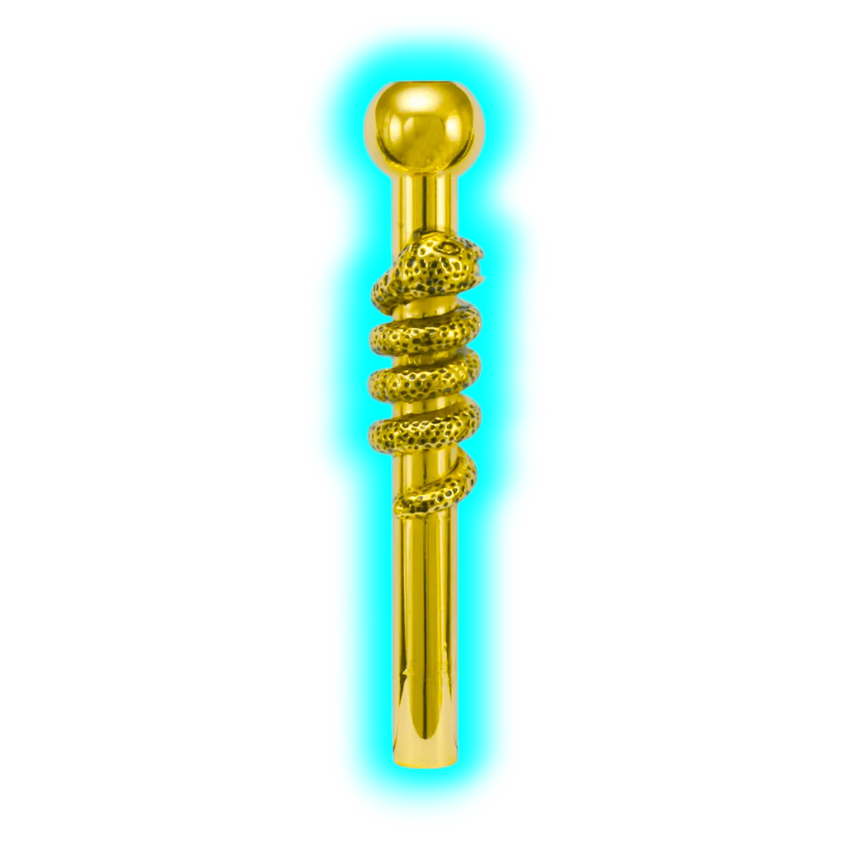 Gold Metal Sniffer Curled Snake 6cm