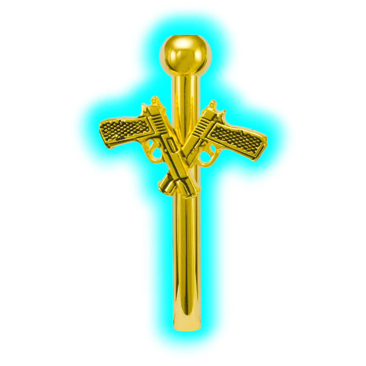 Gold Metal Sniffer Guns 6cm