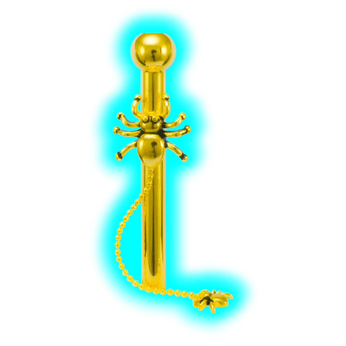 Gold Metal Sniffer Spider 6cm