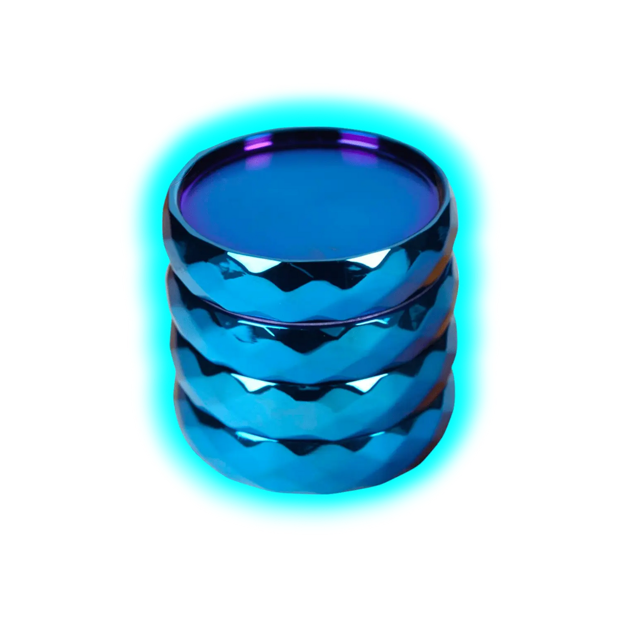 Grinder Crystal Blue Zinc 4er