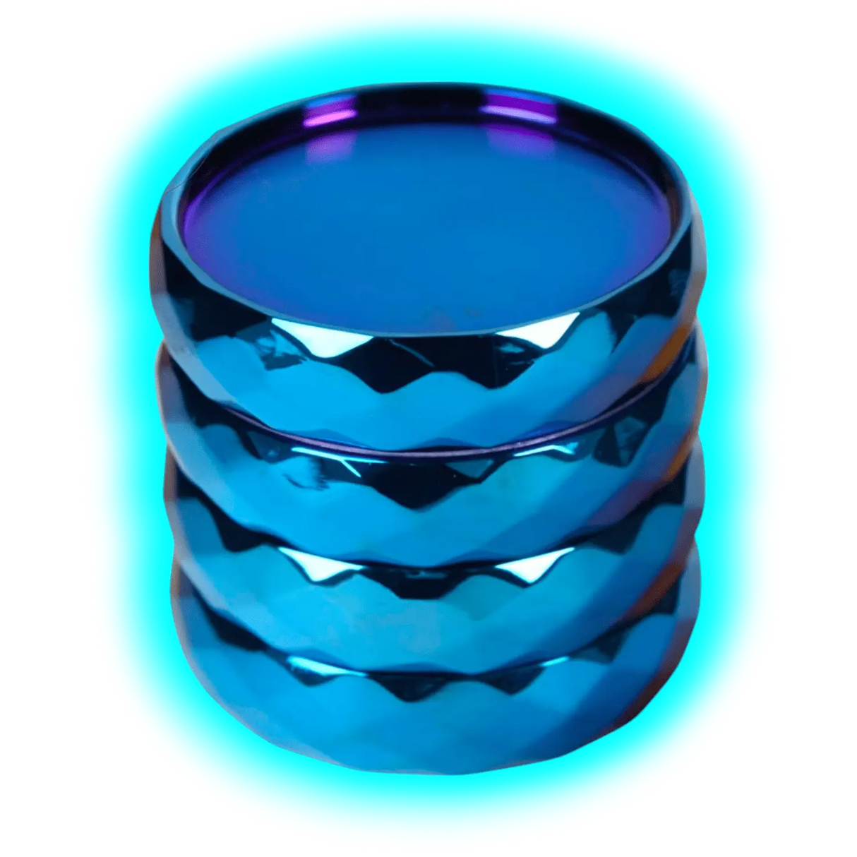 Grinder Crystal Blue Zinc 4er