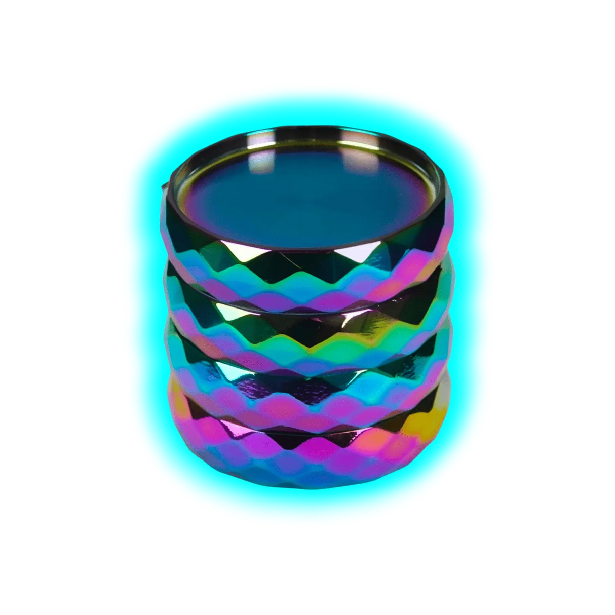 Grinder Crystal Rainbow Zinc 4er