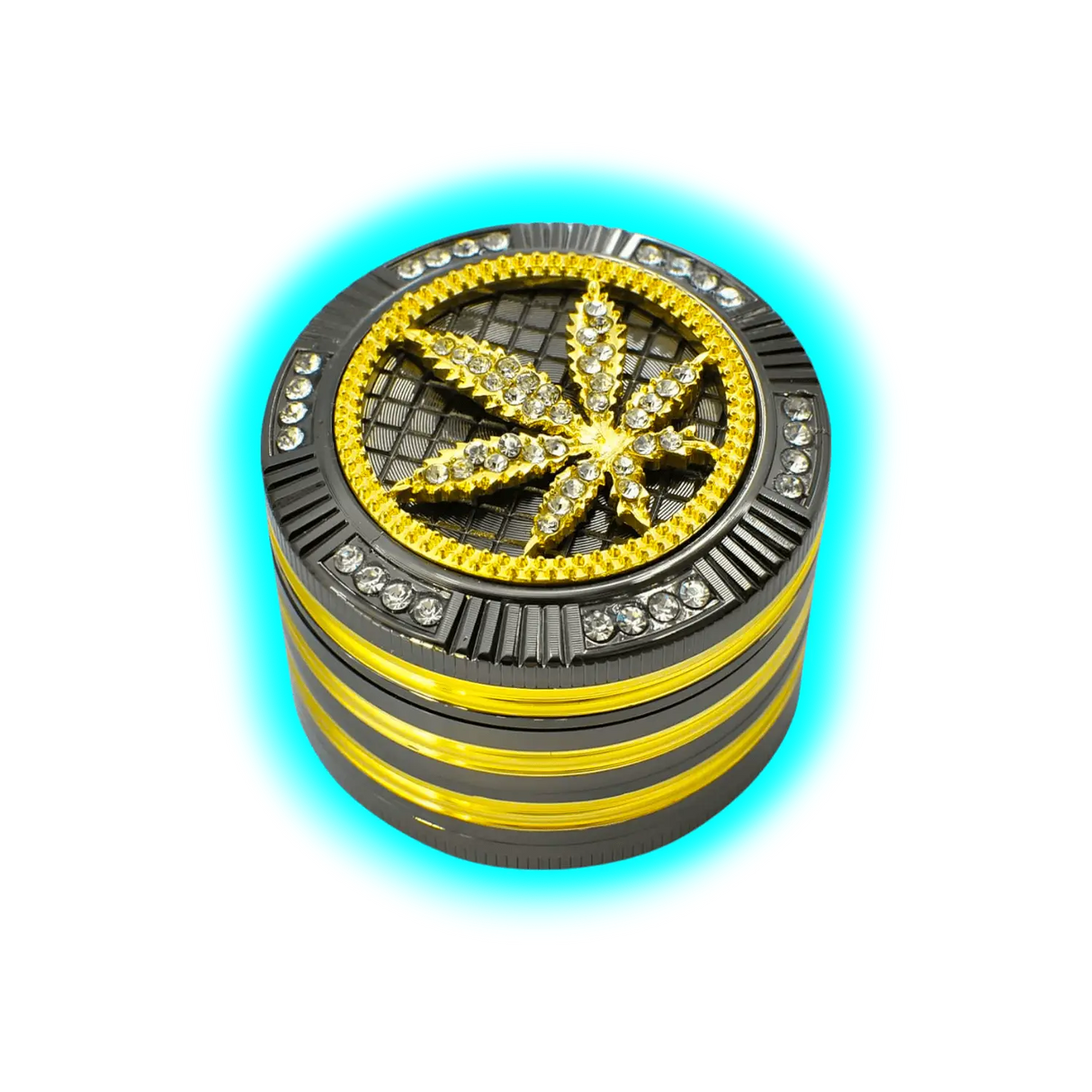 Grinder Leaf black/gold 4 Part 50mm