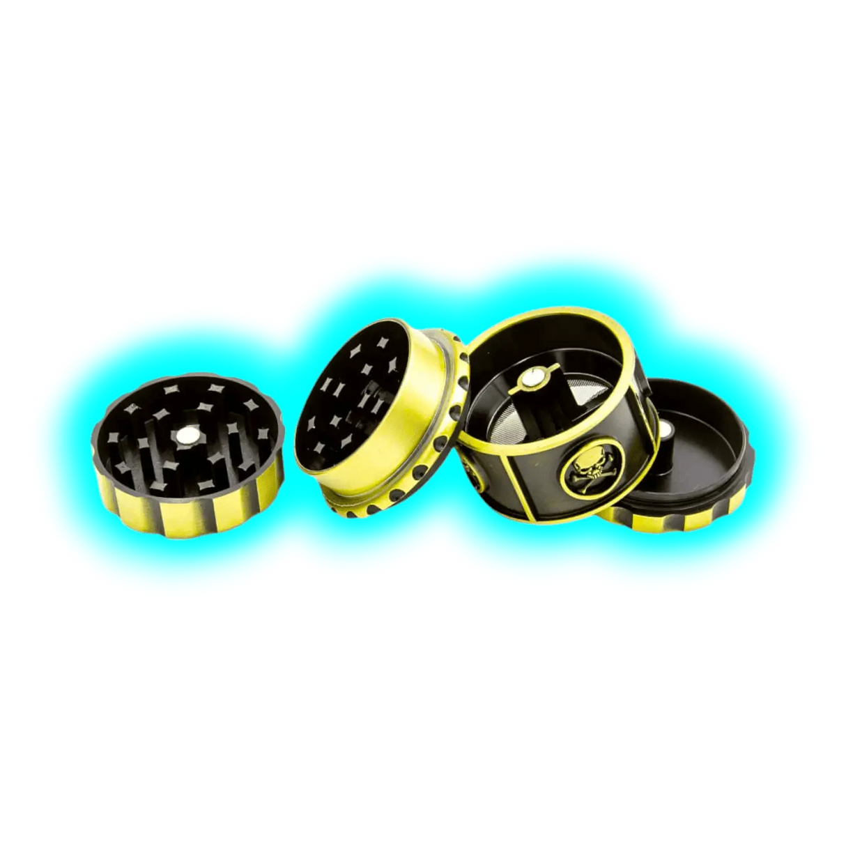 Grinder Leaf black/gold 4 Part 50mm