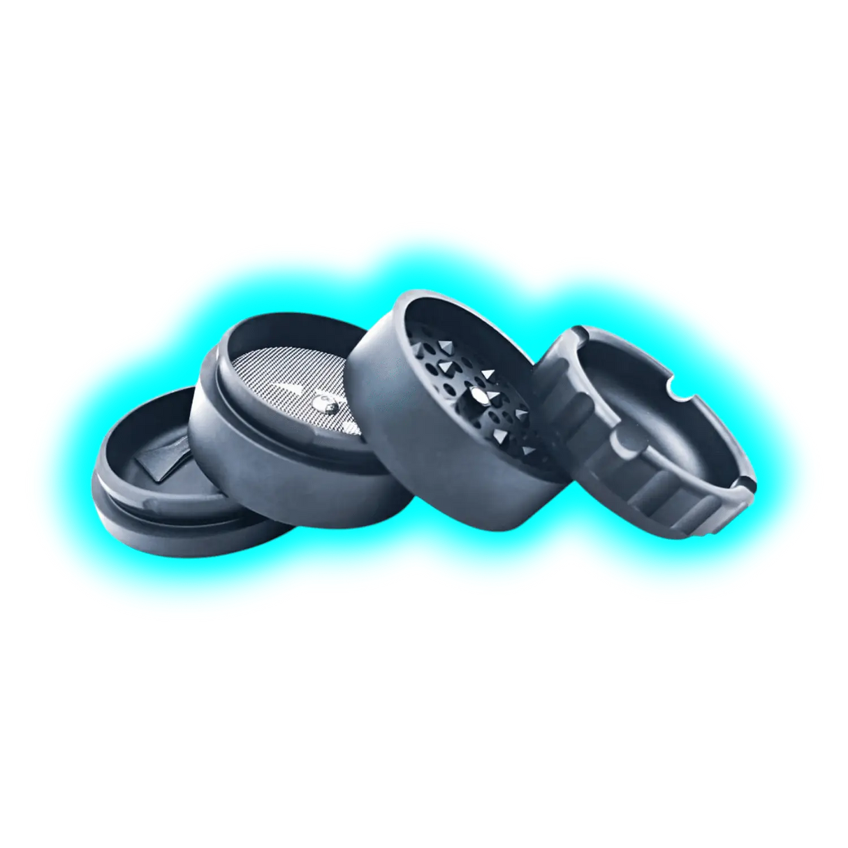 Hammercraft Aluminium Grinder with integrated Ashtray 60mm