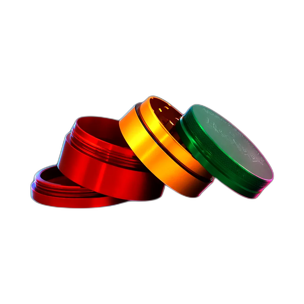 HAMMERCRAFT X RAW Aluminium Grinder L Rasta 4parts 63mm von der Seite gesehen (Seitenansicht)