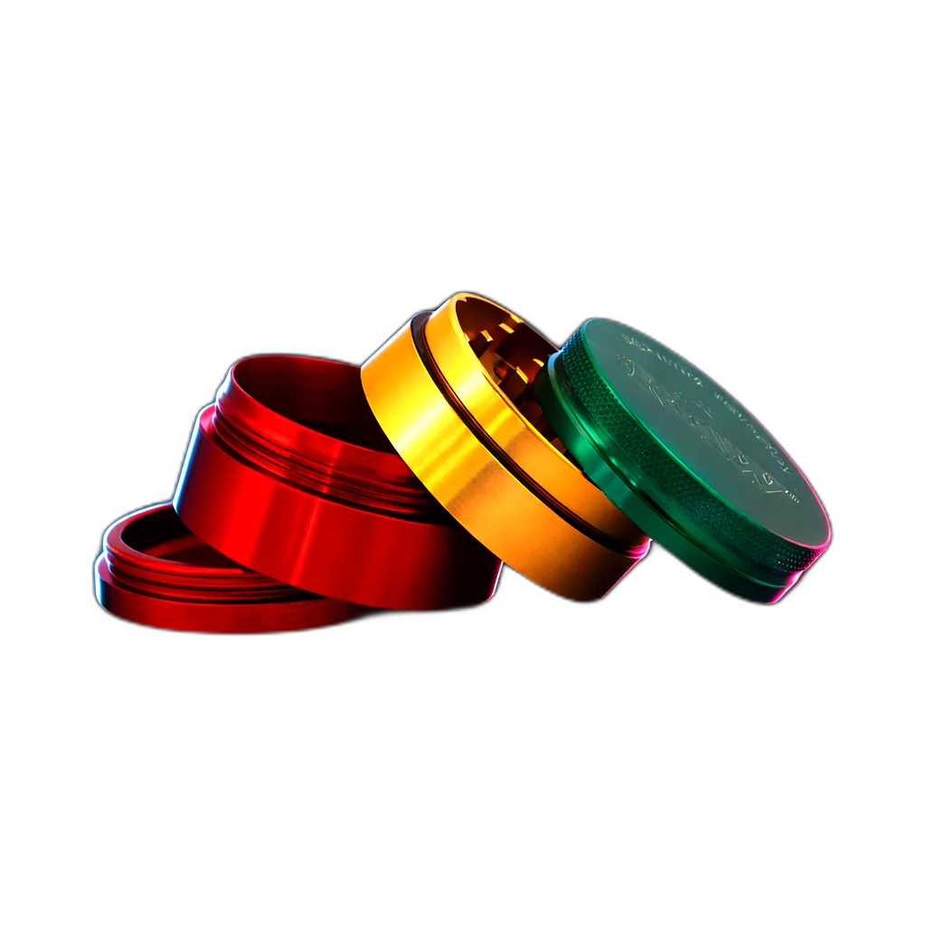 HAMMERCRAFT X RAW Aluminium Grinder M Rasta 4parts 55mm von der Seite gesehen (Seitenansicht)