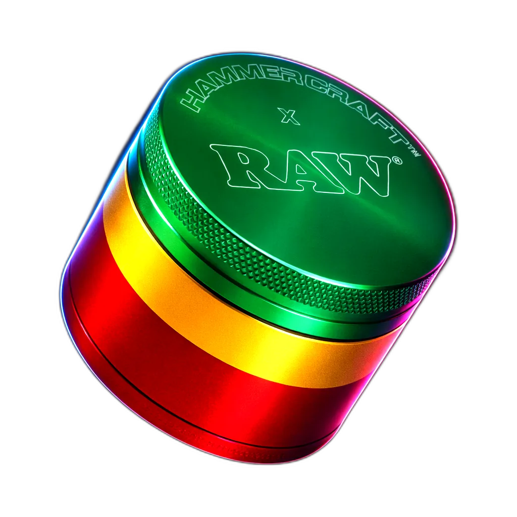 HAMMERCRAFT X RAW Aluminium Grinder M Rasta 4parts 55mm