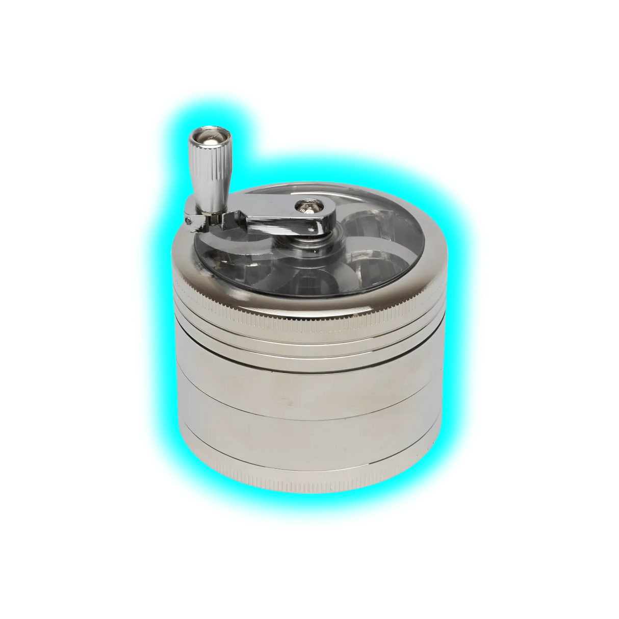 HAMMERCRAFT X RAW Aluminium Topwinding Grinder L Silver 4parts 63mm