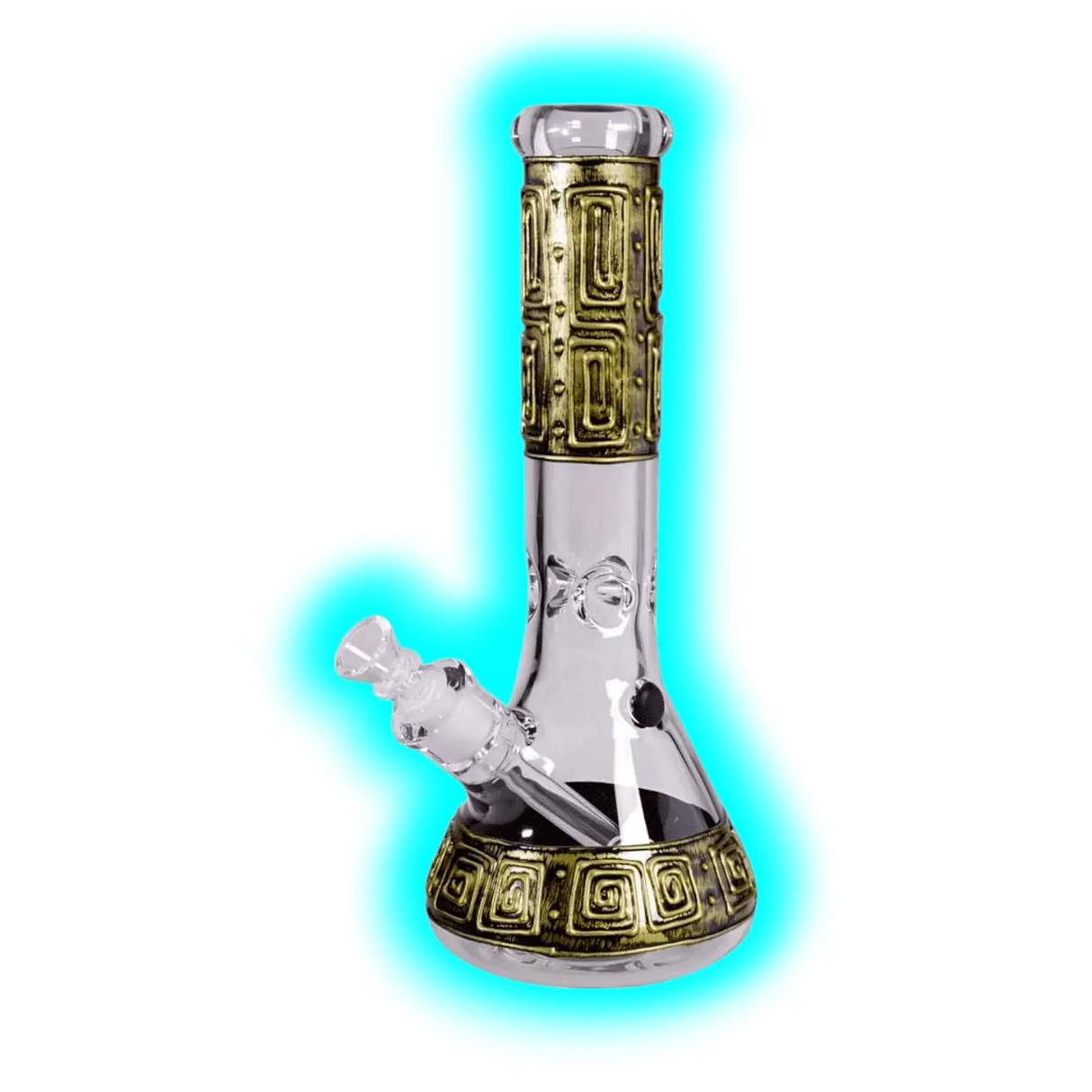 Handbemalte Glasbong Ice Steam Punk 1