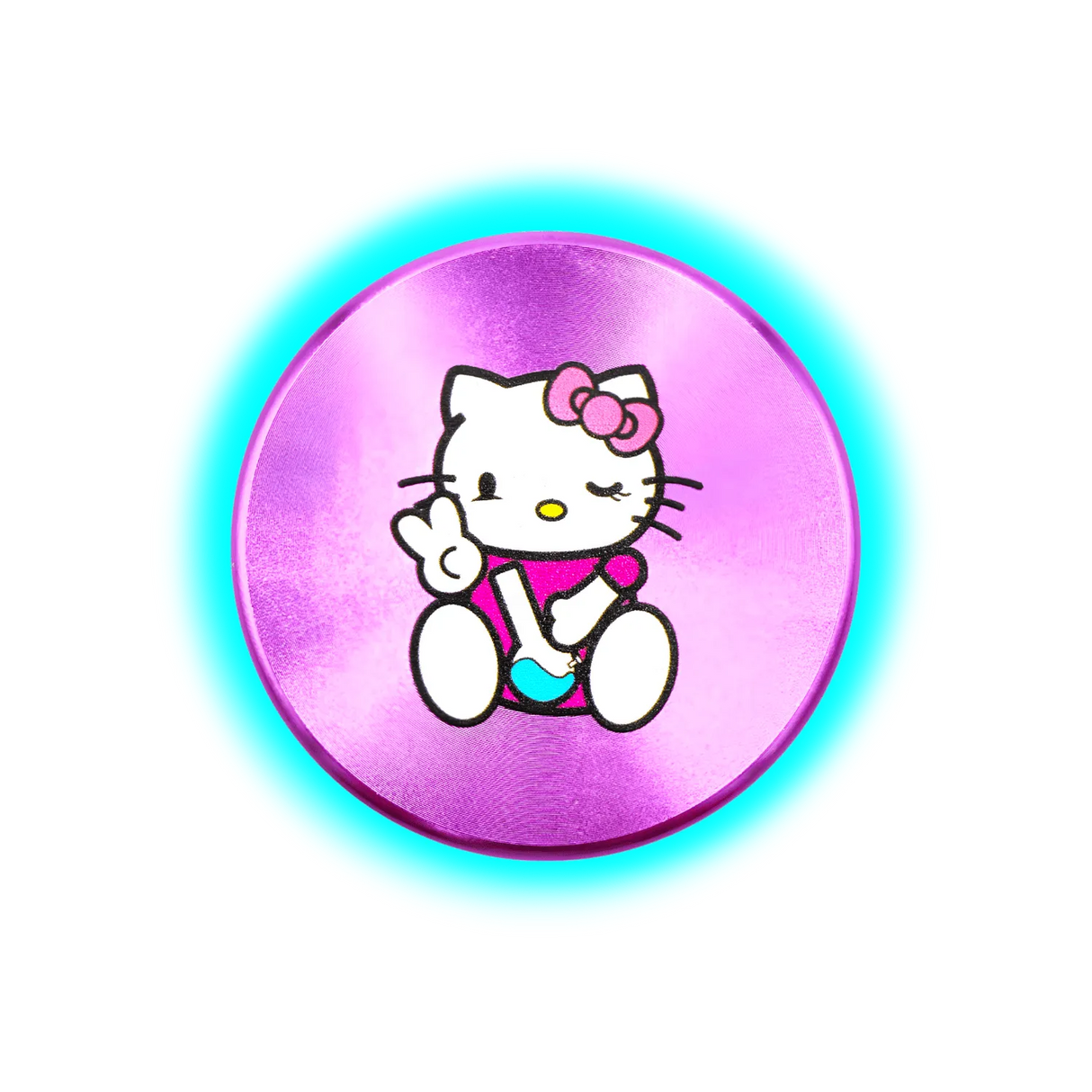 Hello Kitty Aluminium Grinder Bong Violet 4Parts 50mm