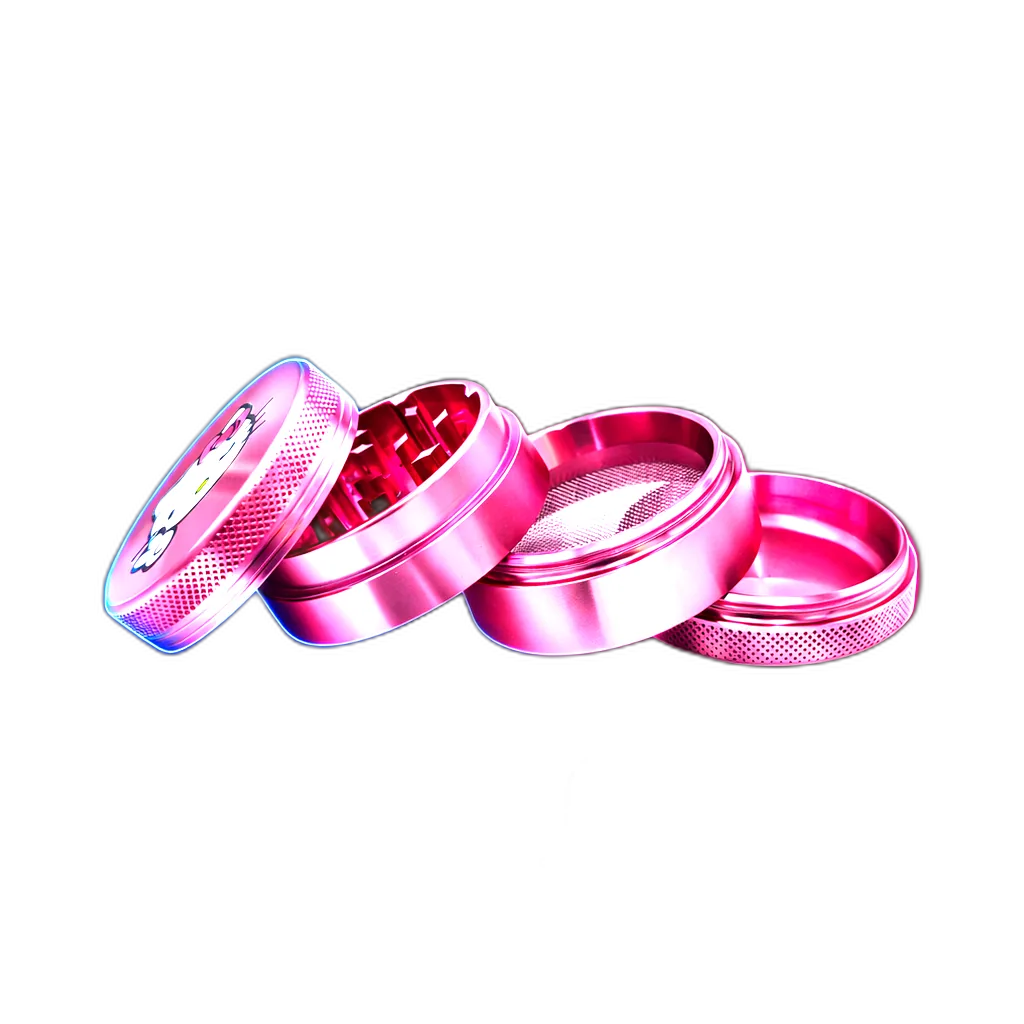 Hello Kitty Aluminium Grinder Peace Pink 4Parts 50mm