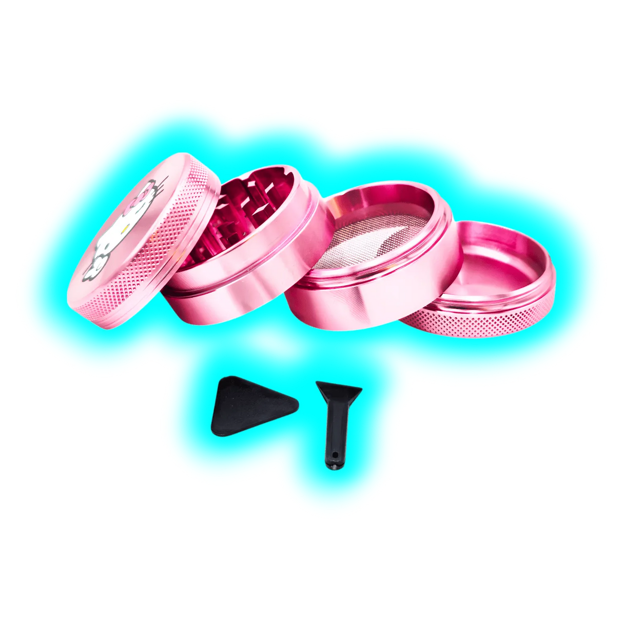 Hello Kitty Aluminium Grinder Peace Pink 4Parts 50mm