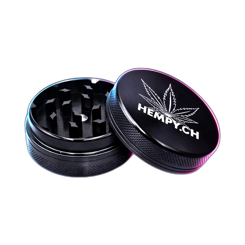 Hempy Aluminium Grinder Black 2 Parts 50mm