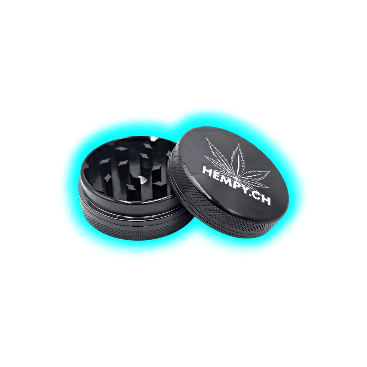 Hempy Aluminium Grinder Black 2 Parts 50mm