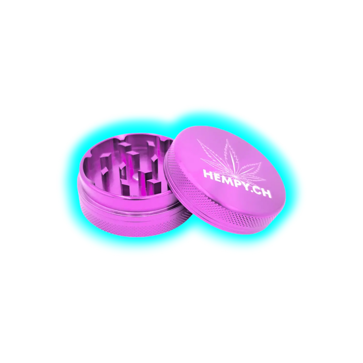 Hempy Aluminium Grinder Purple 2 Parts 50mm