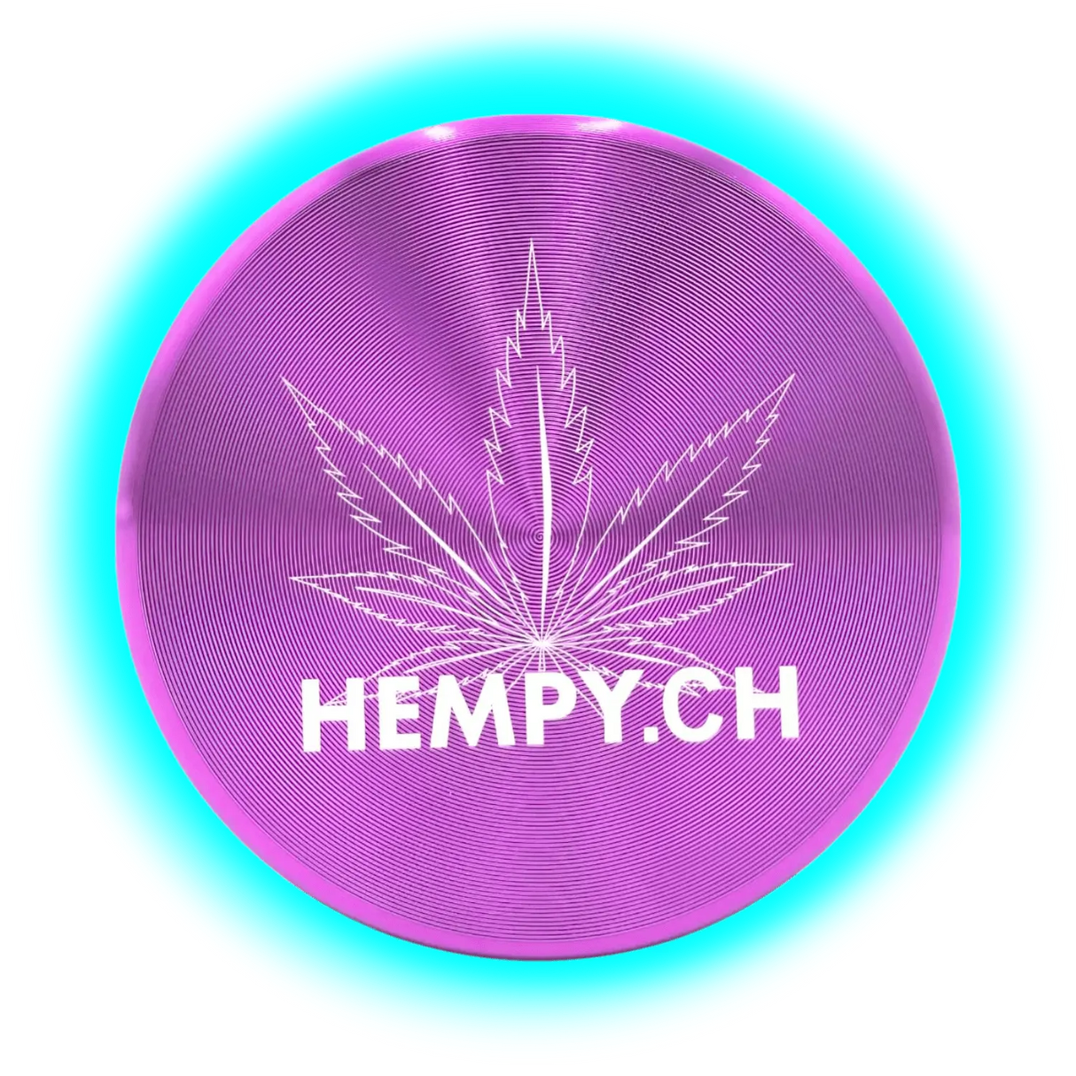 Hempy Aluminium Grinder Purple 2 Parts 50mm