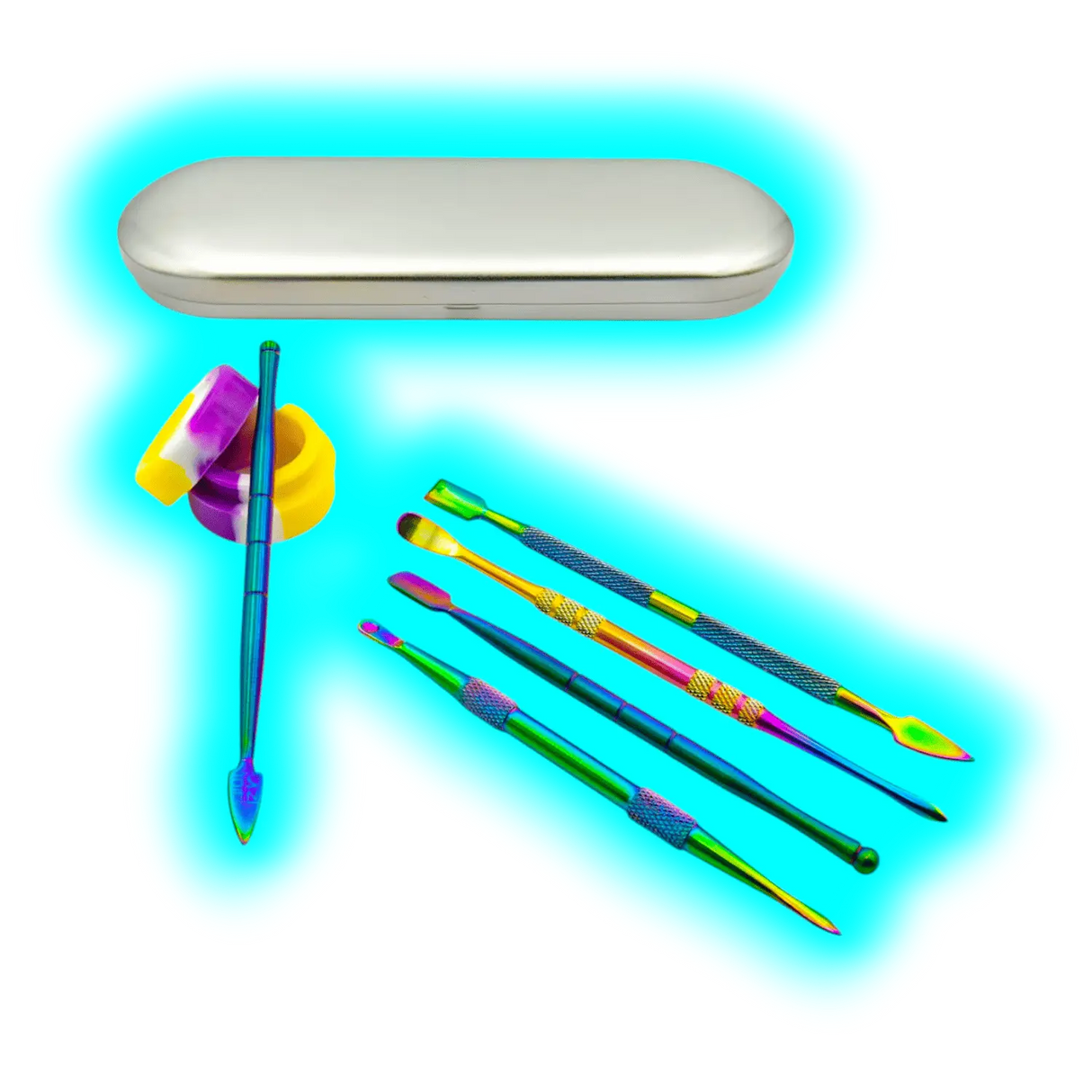 High Grade Stainless Steel Silicone Dab Tool Set