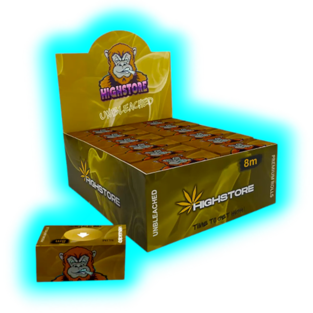 Highstore Premium Smoking Rolls 8m Unbleached Ultra Thin Box 24pcs