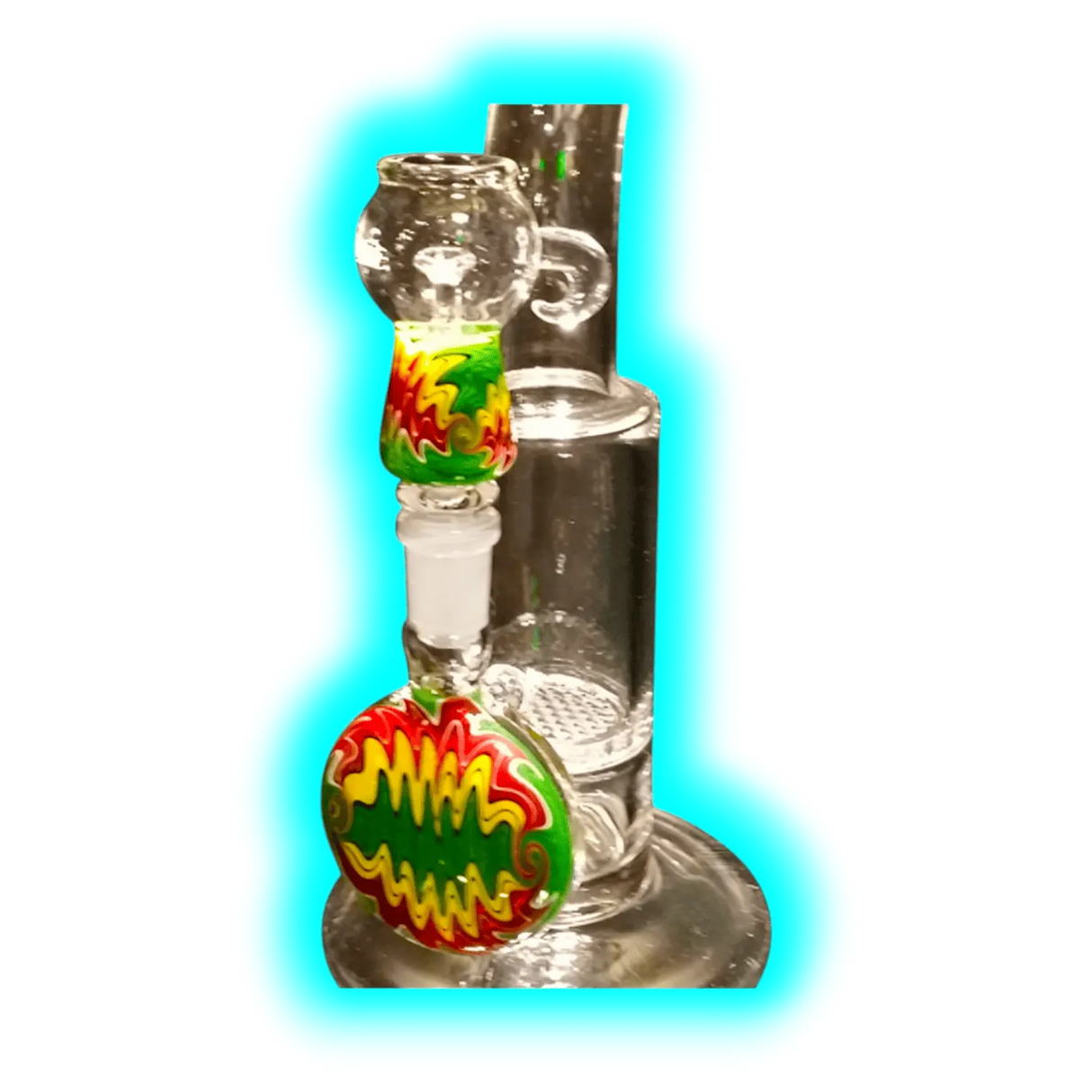 Honey Cump Bubbler Farbig Grün Gekröpft