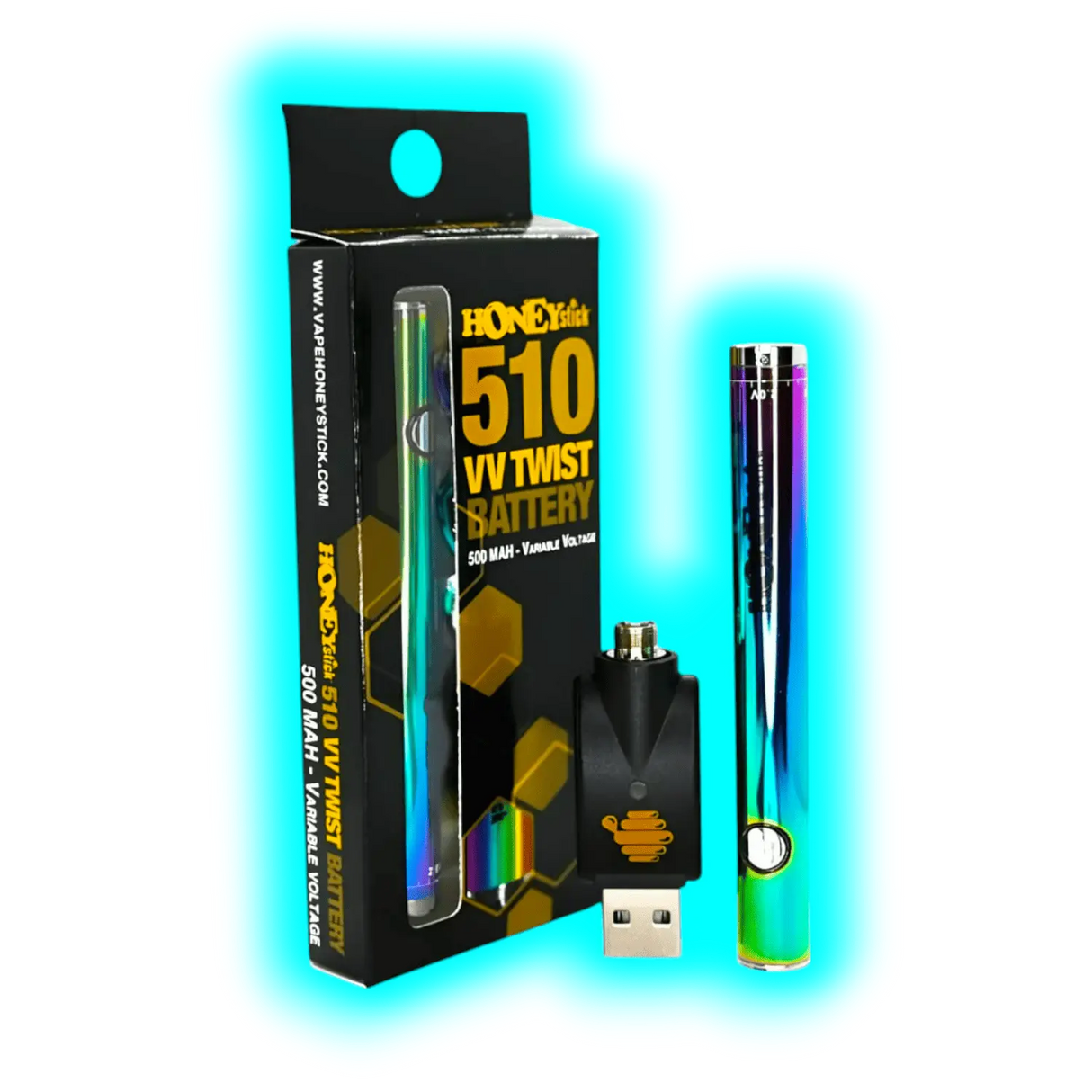 HoneyStick 'VV Twist' Akkuträger für 510er Tank Multicolor