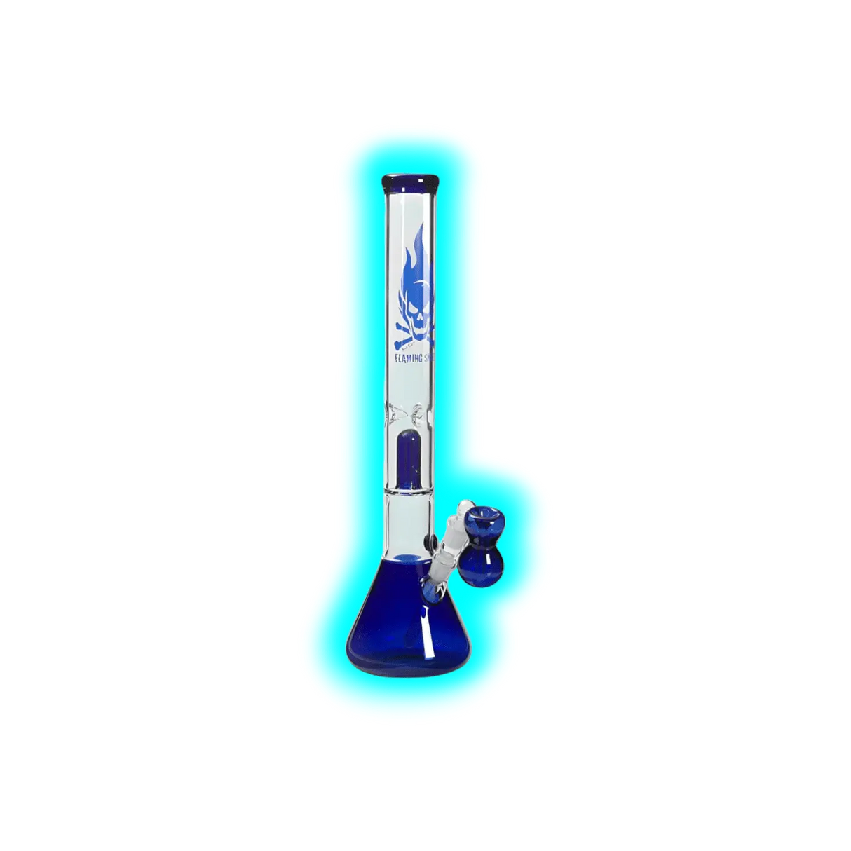 Ice Bong Perkolator Flaming Skull 50cm 5cm