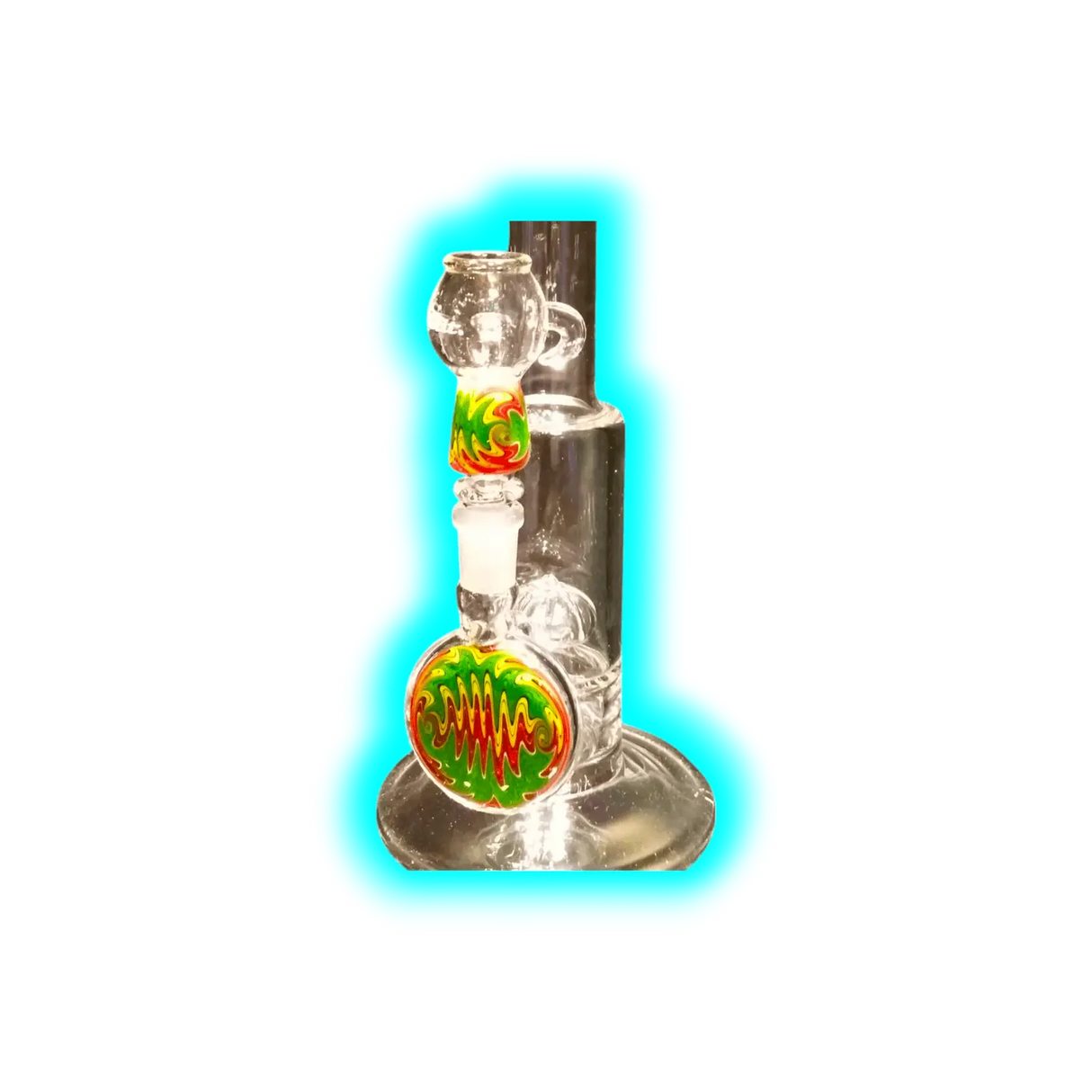 Inverted Showerhead Bubbler Farbig Grün Gerade