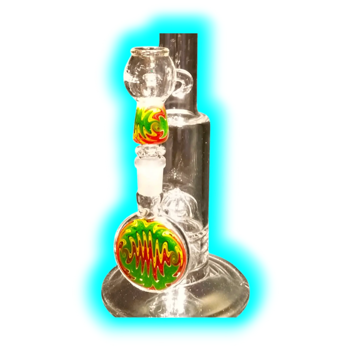 Inverted Showerhead Bubbler Farbig Grün Gerade