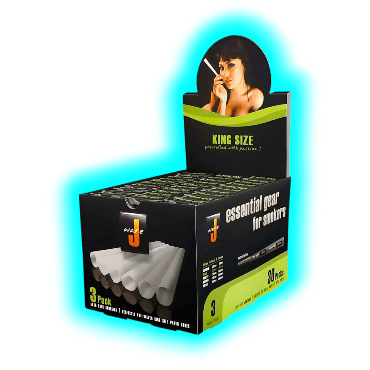 JWare Cones King Size 3pcs