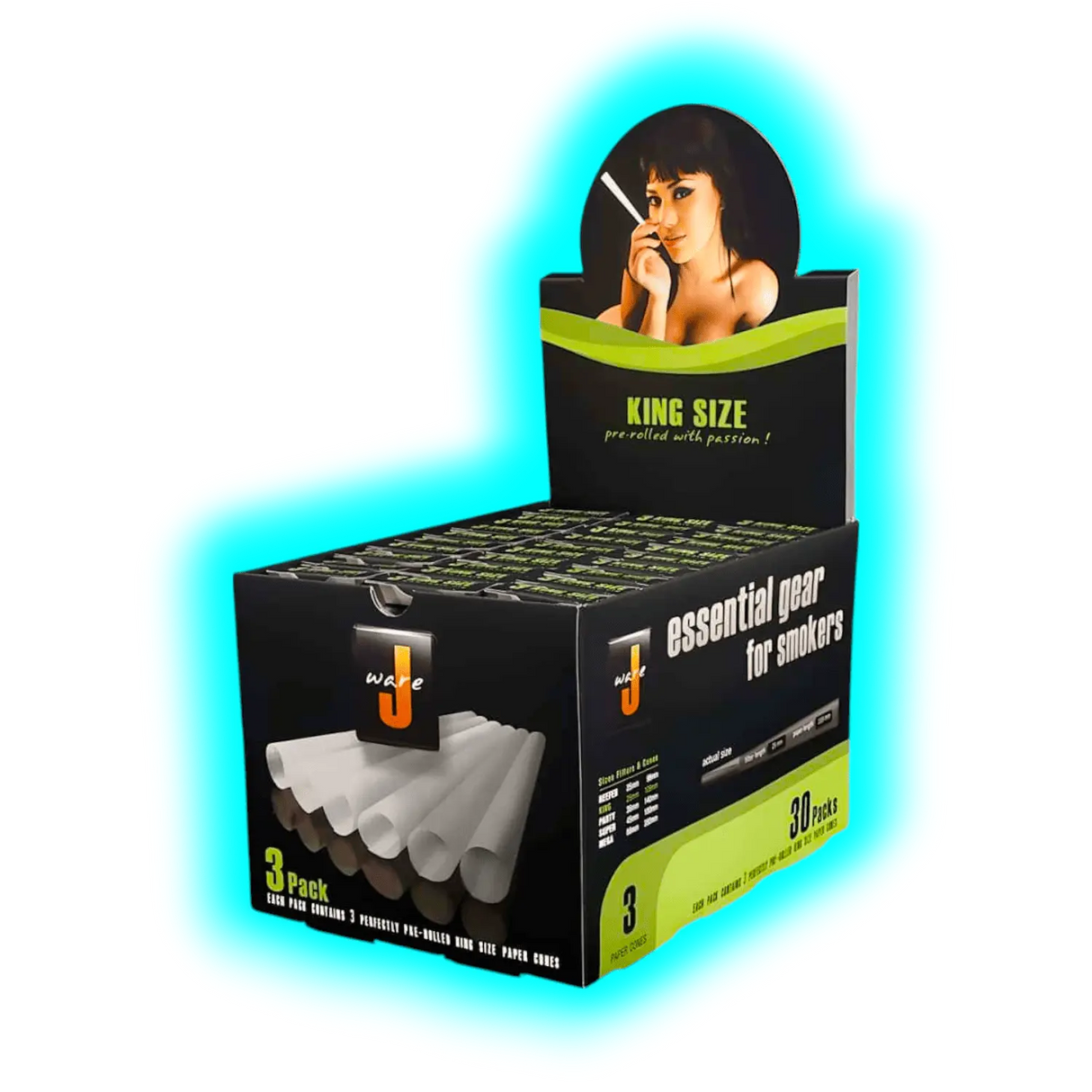 JWare Cones King Size Box 30 x 3pcs