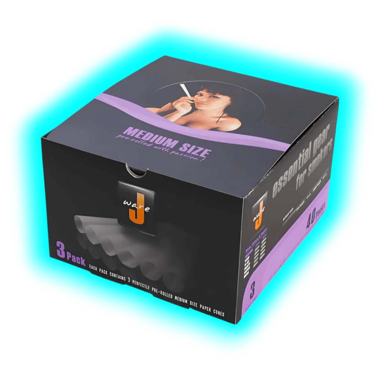 JWare Reefer Cones Medium Box 40 x 3pcs