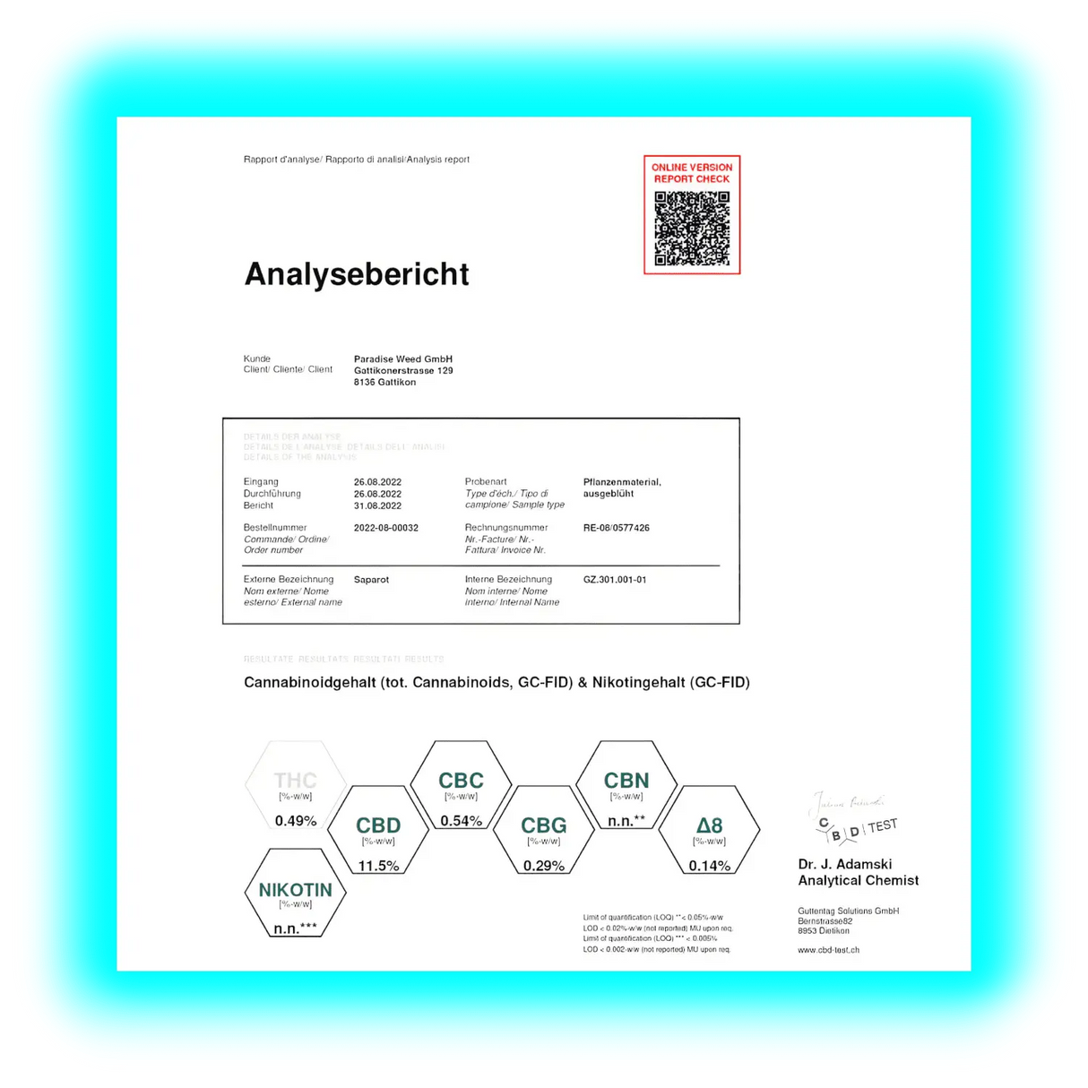 JYM's Saparot CBD Seeds fem 3pcs