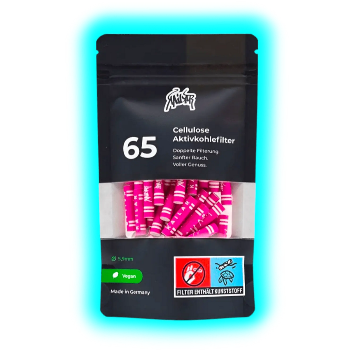 Kailar Aktivkohlefilter 5.9mm Pink 65pcs