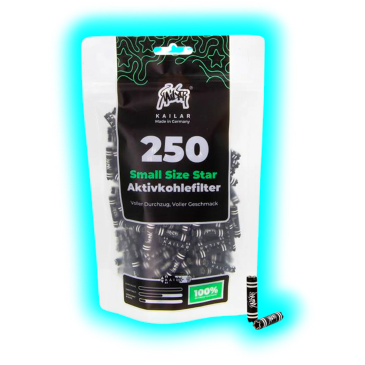 Kailar Star Aktivkohlefilter 5.9mm Black 250pcs