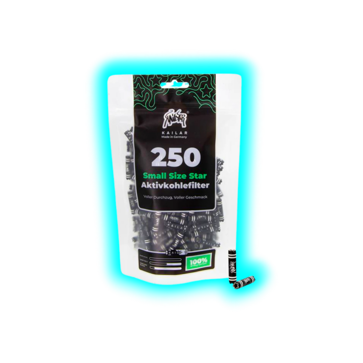 Kailar Star Aktivkohlefilter 5.9mm Black 250pcs