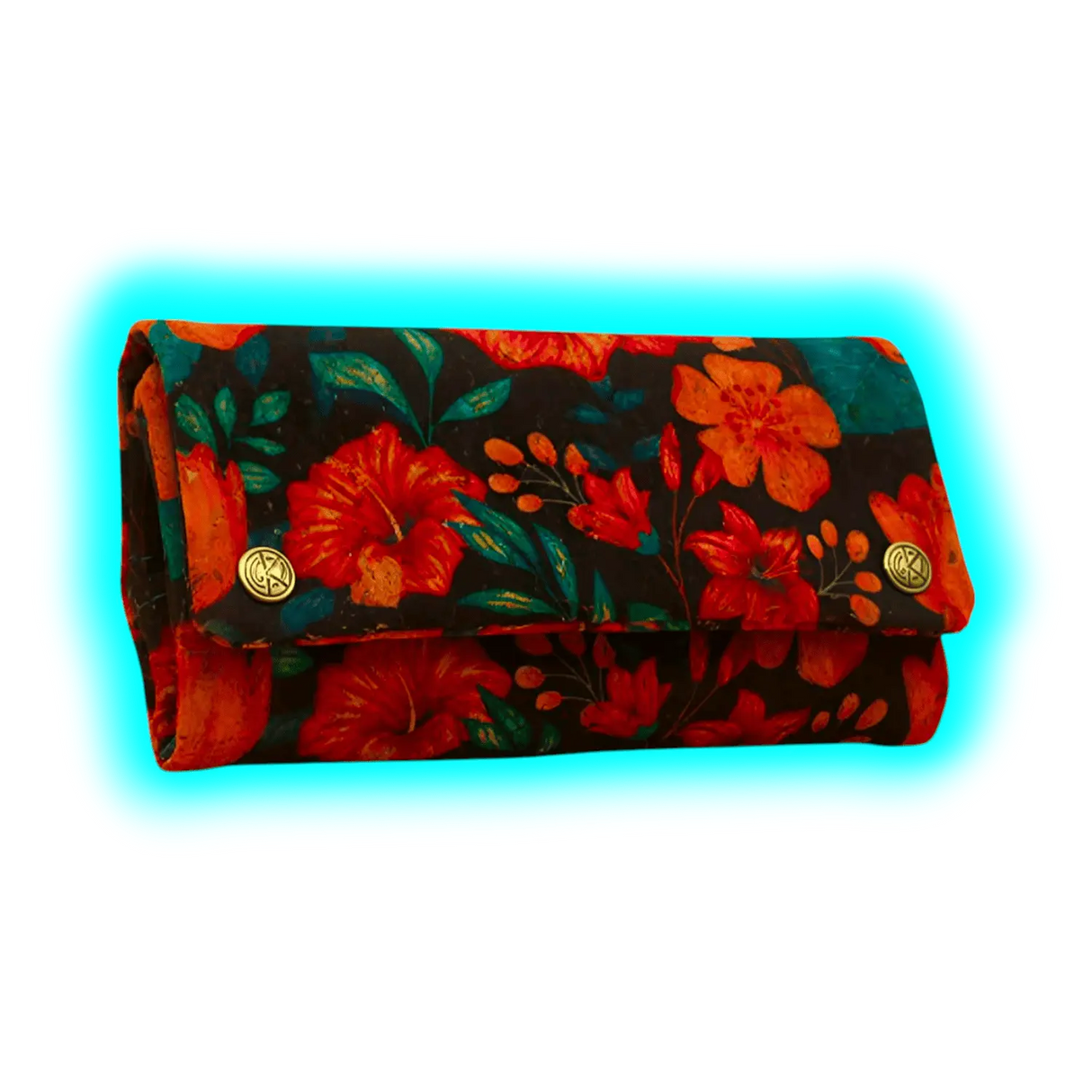 Kavatza Tabaktasche Cork TPC48-CR Flower Dream on Black Deluxe