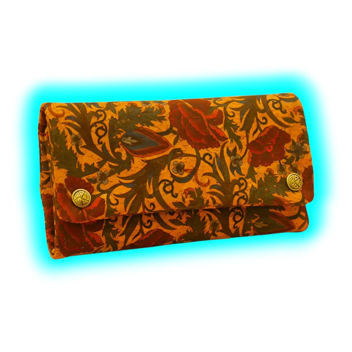 Kavatza Tabaktasche Cork TPC49-CR Barock Flower Deluxe