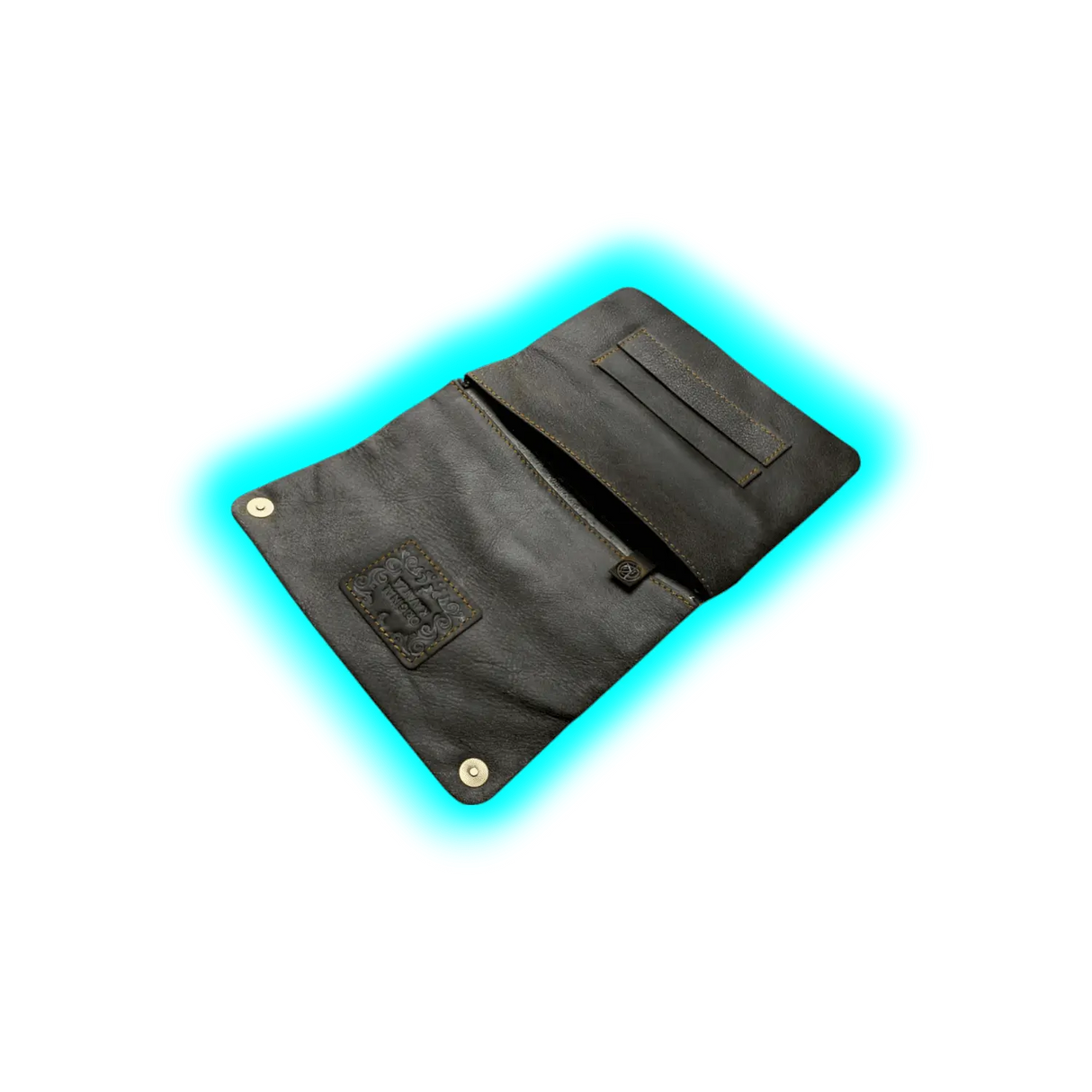 Kavatza Tabaktasche TP13 Wild Thing Nubuc Cowhide Application Revits Grey Brown